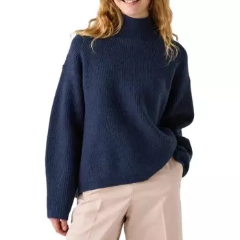 Мягкий свитер с высоким воротником UNIQLO, синий