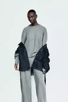 Мягкий свитер ZARA, антрацитово-серый