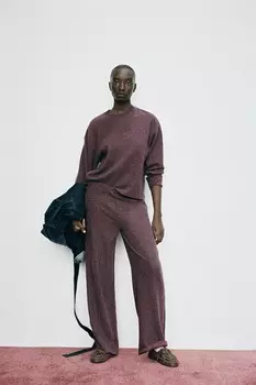 Мягкий свитер ZARA, бордовый