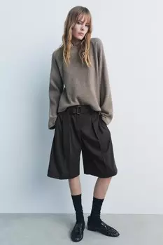 Мягкий свитер ZARA, цвет brown vigore