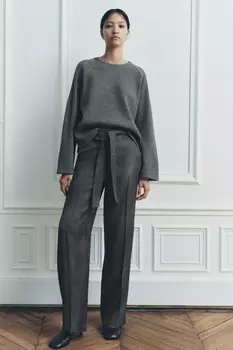 Мягкий свитер ZARA, серый мергель