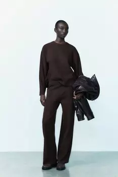 Мягкий свитер ZARA, шоколад