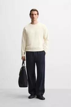 Мягкий свитер ZARA, устрично-белый