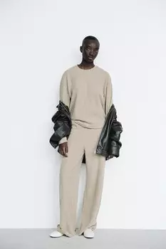 Мягкий свитер ZARA, зеленый мергель