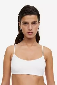 Мягкий топ бикини H&M, белый