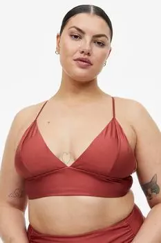 Мягкий топ бикини H&M, ржавчина красная