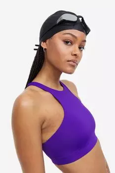 Мягкий топ бикини H&M, темно фиолетовый
