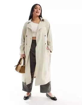 Мягкий тренч миди ASOS DESIGN Curve