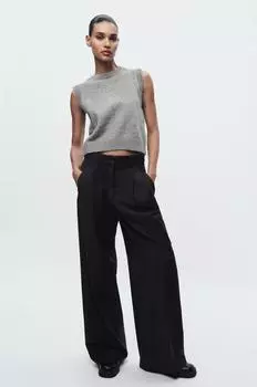 Мягкий трикотажный жилет ZARA, серый мергель