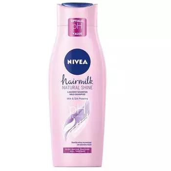 Мягкий ухаживающий шампунь для тусклых волос 400мл Nivea, Hairmilk Natural Shine