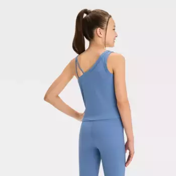 Мягкий укороченный топ для девочек на каждый день - All In Motion, цвет Blue