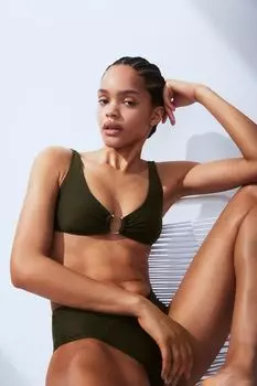 Мягкий верх бикини H&M, хаки