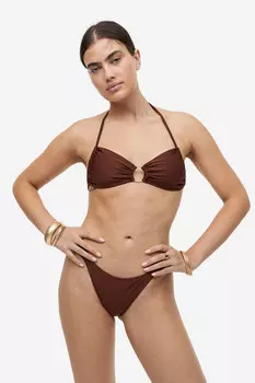 Мягкий верх бикини H&M, коричневый