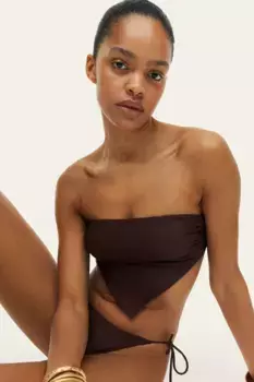 Мягкий верх купальника H&M, коричневый