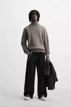 Мягкий вискозный свитер ZARA, цвет cement