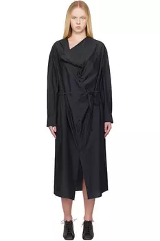 Мягкий воротник миди-платье Lemaire, цвет charcoal