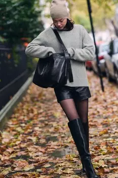 Мягкий вязаный свитер ZARA, серый мергель