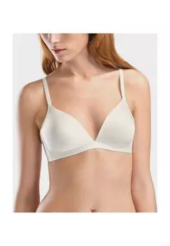 Мягкий женский бюстгальтер с подкладками без косточек Satin Deluxe HANRO, кремовый