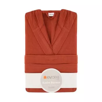 Мягкий женский муслиновый халат Evidea - Корица - L / XL