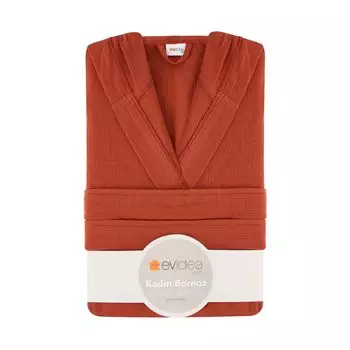 Мягкий женский муслиновый халат Evidea - Корица - S/M