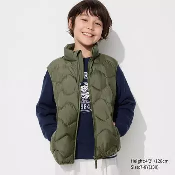Мягкий жилет UNIQLO, оливково-зеленый