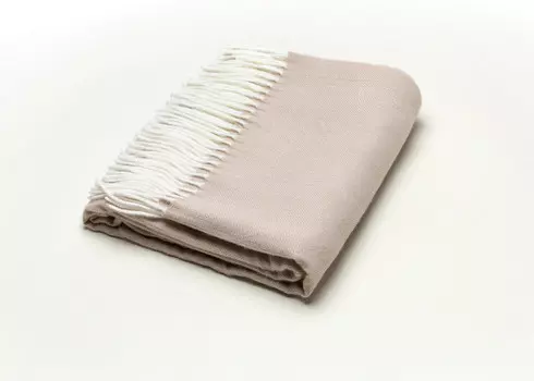 Мягкое акриловое одеяло песочно-коричневого цвета с рисунком «елочка» Homezia, цвет Multicolored