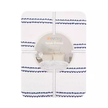 Мягкое двуспальное покрывало Evidea - Серый - 225x250 см