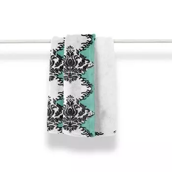 Мягкое фланелевое флисовое одеяло ABAKUHAUS Damask, вертикальный викторианский цветочный узор, уютный плюш для использования в помещении и на открытом воздухе, 125 x 175 см, морская пена цвета кокса серого цвета