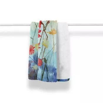 Мягкое фланелевое флисовое одеяло ABAKUHAUS Flower, композиция из растений, уютный плюш для использования в помещении и на улице, 125 x 175 см, разноцветное