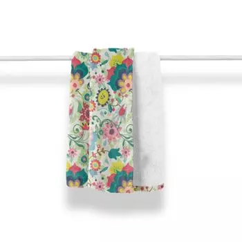 Мягкое фланелевое флисовое одеяло ABAKUHAUS Flowers, с ярким растительным рисунком, уютный плюш для использования в помещении и на улице, 125 x 175 см, разноцветное
