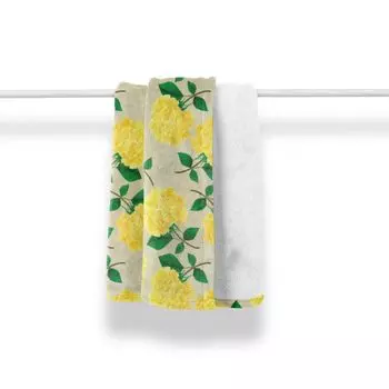 Мягкое фланелевое флисовое одеяло ABAKUHAUS Flowers, желтая гвоздика с ветками, уютный плюш для использования в помещении и на улице, 125 x 175 см, горчично-зеленый и коричневый