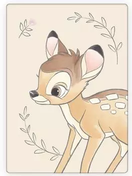 Мягкое флисовое одеяло Disney Bambi 100 x 140 см