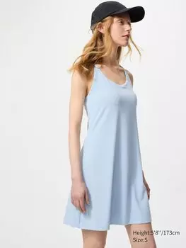Мягкое мини-платье-бра Airism (без рукавов) Uniqlo, синий