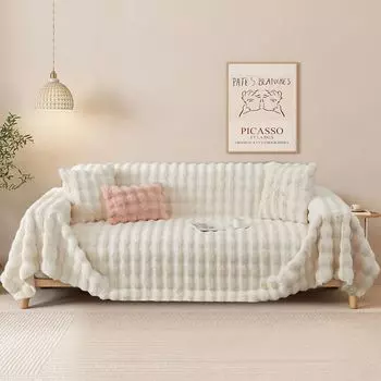 Мягкое одеяло Eurofirany Cindy4 темно-зеленое 170см х 210см BTTO, бежевый