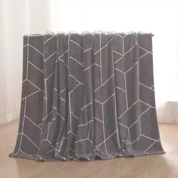 Мягкое одеяло фланелевое одеяло 150х200см (Moon Mist Grey) пушистое структурное одеяло на диван, диван и кровать, покрывало на диван One-Home, серый