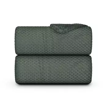 Мягкое одеяло фланелевое одеяло 150х200см (винно-красное) пушистое структурное одеяло на диван, диван и кровать, покрывало на диван Bestlivings, серый