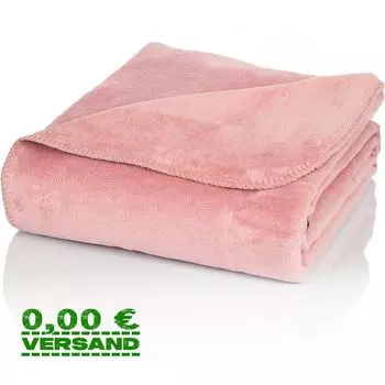 Мягкое одеяло Glart U1R, хлопковое, старо-розовое, 130х170см, теплое, мягкое одеяло для дивана