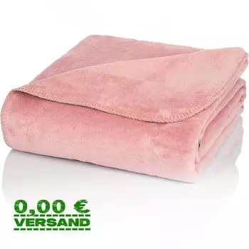 Мягкое одеяло Glart U2R, хлопок, старо-розовый, 150х200см, теплое и мягкое одеяло для дивана
