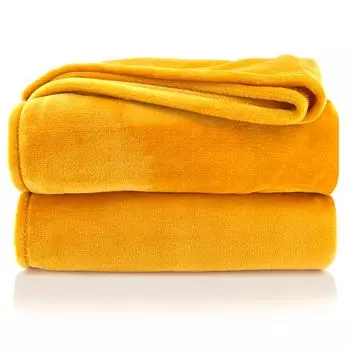 Мягкое одеяло heimtexland SUPER SOFT, фланелевое одеяло, одеяло для дивана, тип 380, шафран, 170 x 130 см, красный