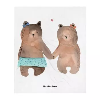 Мягкое одеяло Mr. & Mrs. Panda, подруга-медведь - белое - подарок, покрывало, плюшевый мишка, подруга-медведь, лучший друг, любовь, доказательство любви, приятель, приятель, одеяло, белый