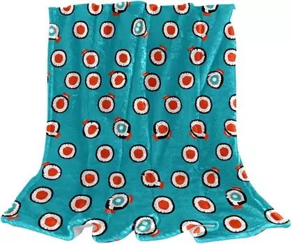 Мягкое одеяло, одеяло для дивана, рыба, японские суши, 59x39,3 дюйма WOSHJIUK, Rle6Z2Cc