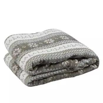 Мягкое одеяло Vendme 150 x 200 - Mon Chateau - серый/кремовый, черный
