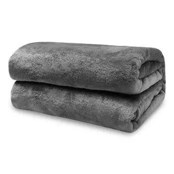 Мягкое одеяло VINGO, диван, мягкое и теплое флисовое одеяло в качестве одеяла для дивана/одеяла для дивана, мягкие пледы, мягкие пледы, 130 х 170 см, серый