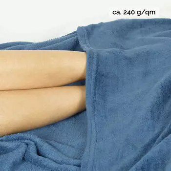 Мягкое одеяло Zollner, серо-голубой