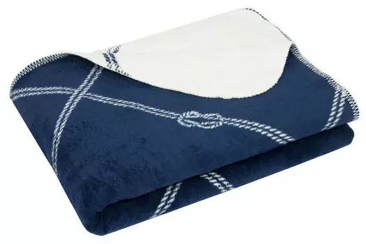 Мягкое одеяло Zollner, темно-синий