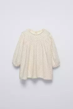 Мягкое платье ZARA, светло-бежевый