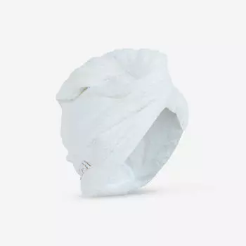 Мягкое полотенце для волос из микрофибры белое Nabaiji