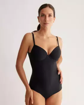 Мягкое тело бикини на косточках и с глубоким вырезом на спине Promise, черный
