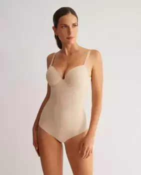 Мягкое тело бикини на косточках и с глубоким вырезом на спине Promise, бежевый