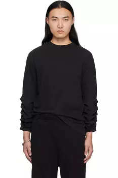 Мятая футболка We11Done, черный